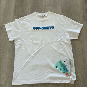 OFF WHITE Blue Metal Arrows Tee - White